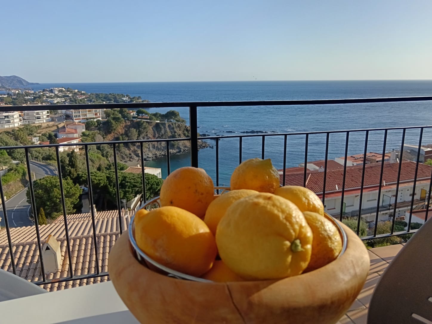 Vue mer au coucher du soleil